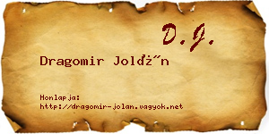 Dragomir Jolán névjegykártya
